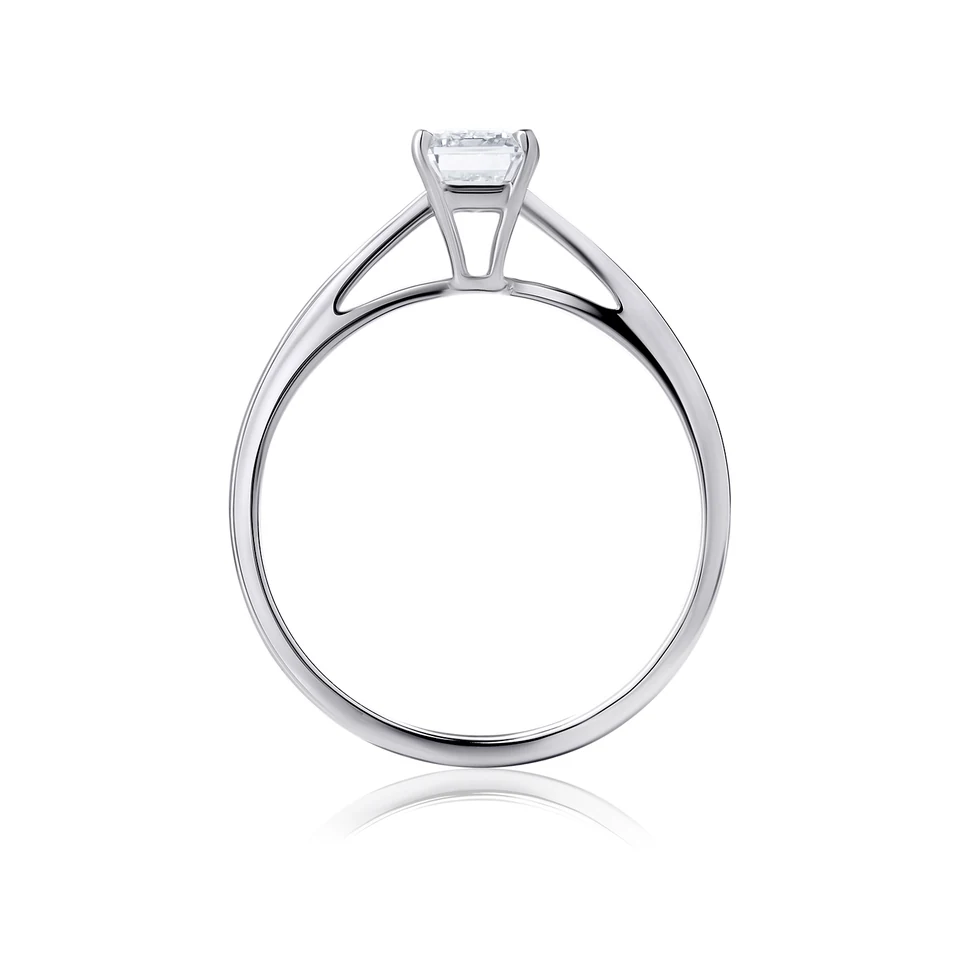 Solitaire Lab Diamond Ring Emerald