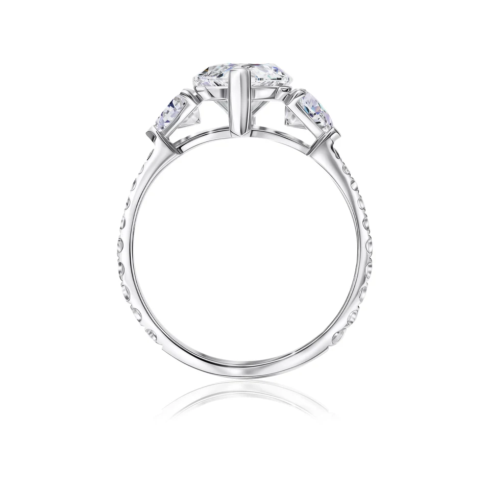 Marquise & heart diamond ring