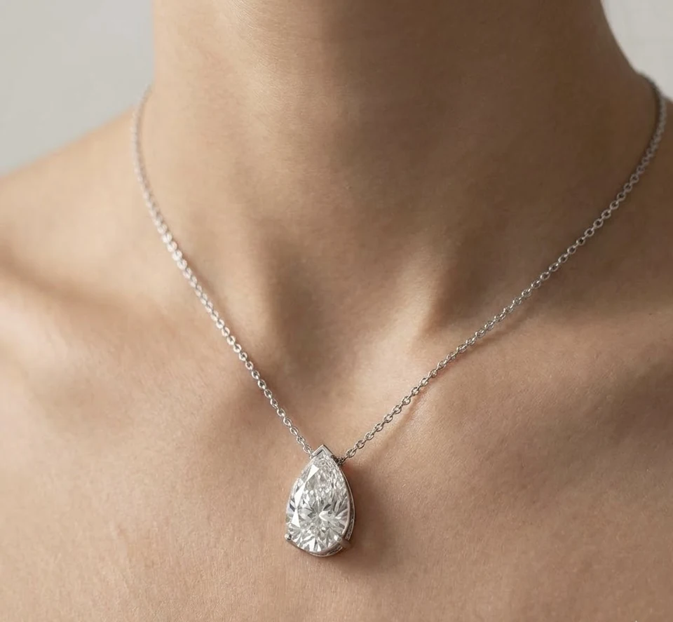 Pear Diamond Pendant