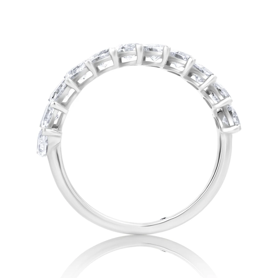 Half Eternity Lab Diamond Ring Marquise