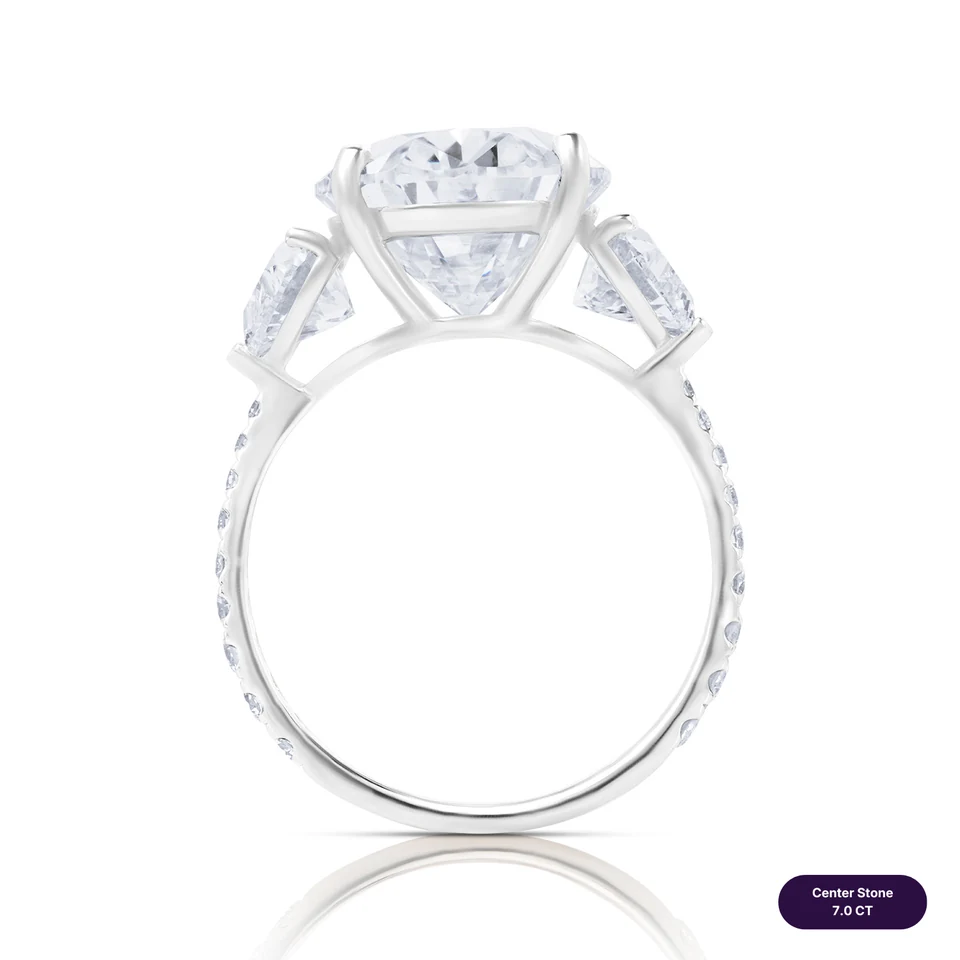 Oval & heart diamond ring