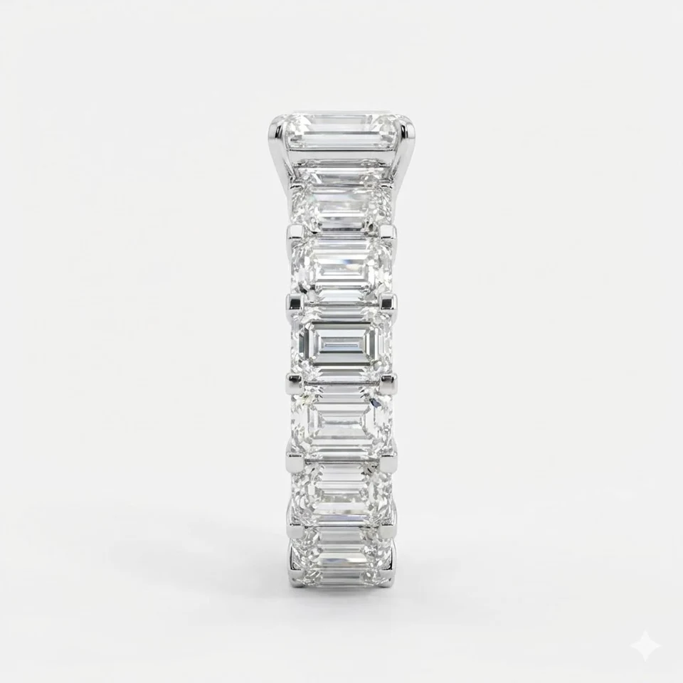 Emerald Cut Eternity Diamond Band