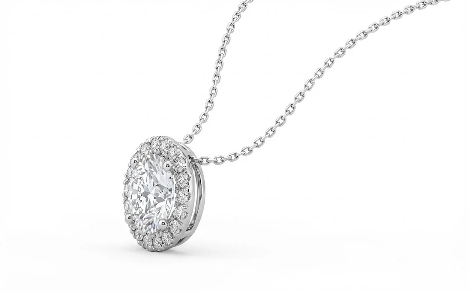 Halo Diamond Pendant