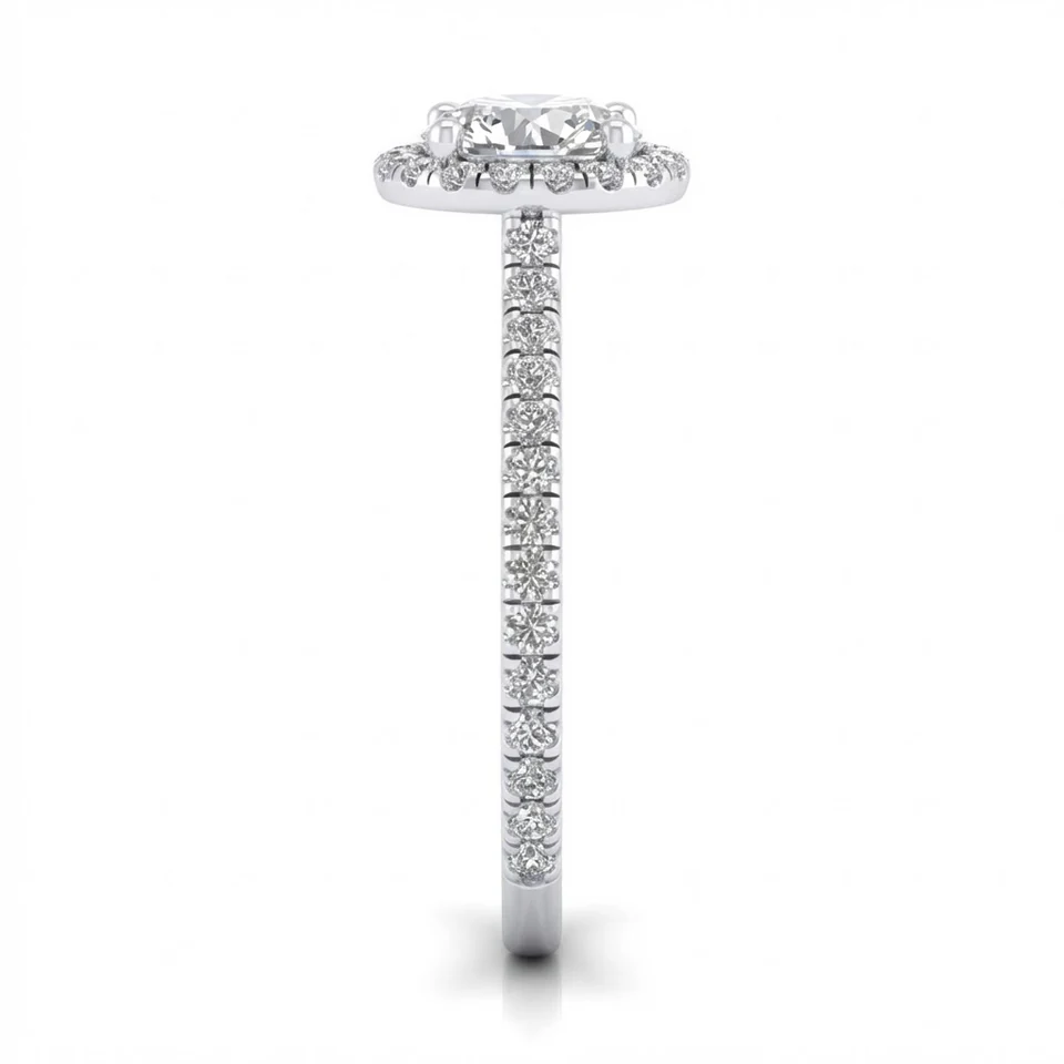 Halo Diamond Engagement Ring