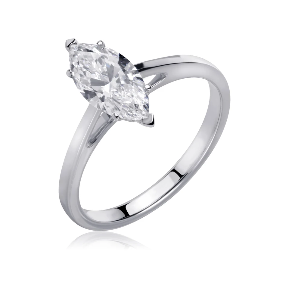 Solitaire Lab Diamond Ring Marquise
