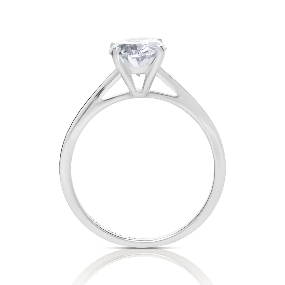 Oval Solitaire Diamond Ring