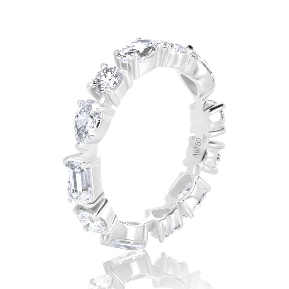 Full Eternity Lab Diamond Ring Multi-Shape